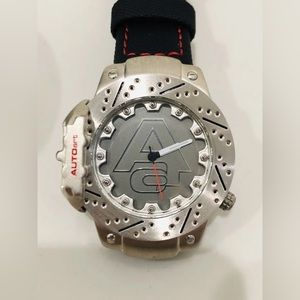 Authentic AUTOart Design Stainless Steel Disc Brake Watch w/ Box Case